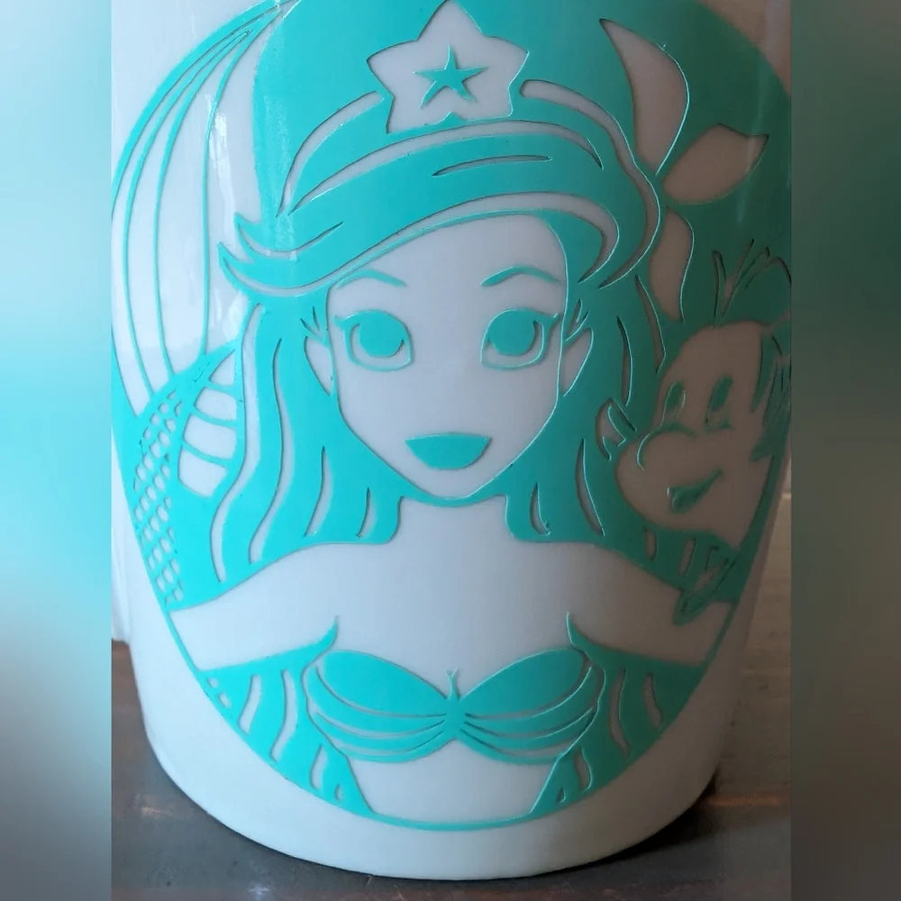 Crate&Barrel Ariel and Flounder mug